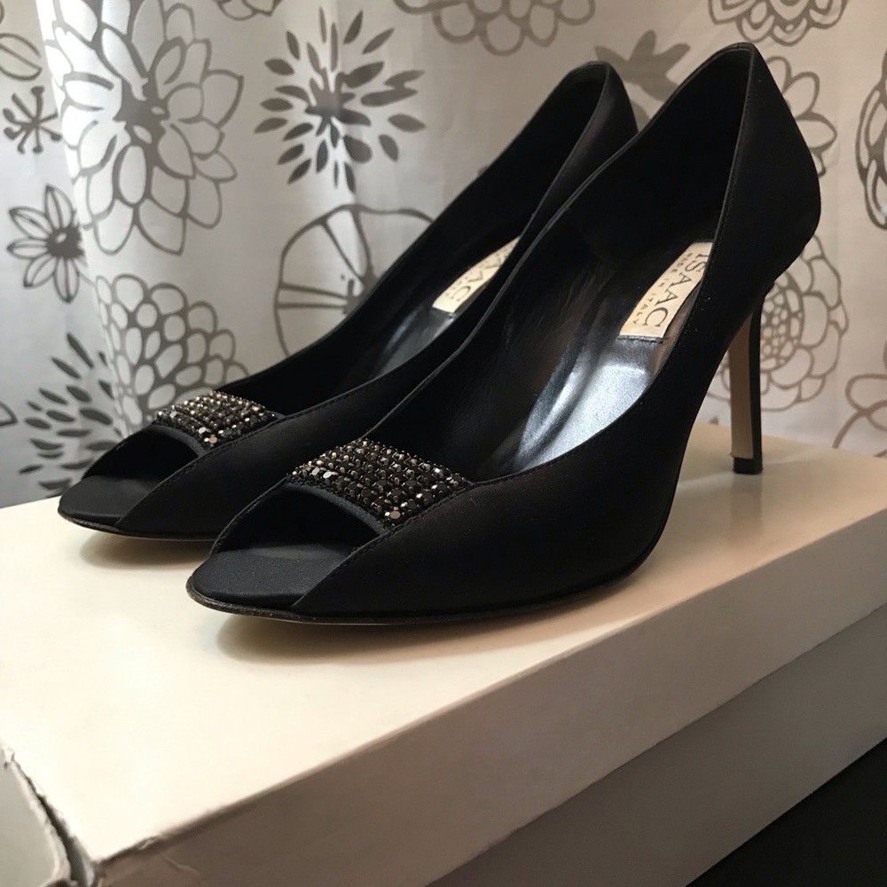 Isaac Mizrahi Swarovski Peep Toe